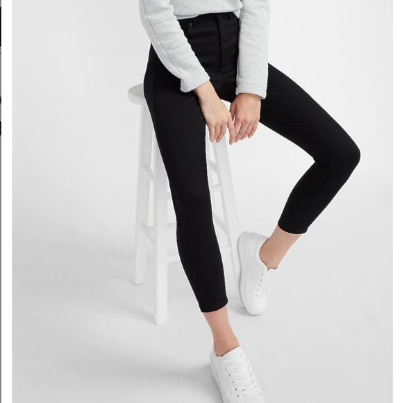 Madewell Denim - EUC high waisted black ankle jeans pants Sz S